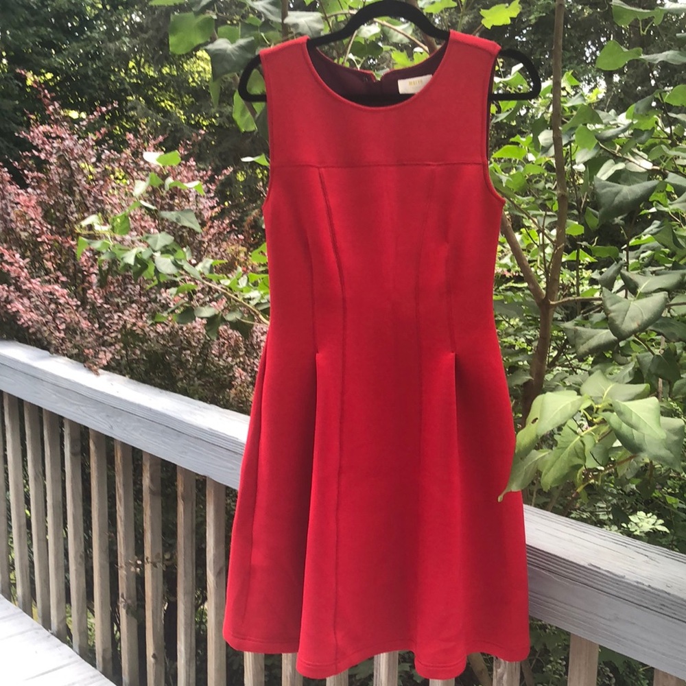 Anthropologie Mauve Red Sleeveless Dress